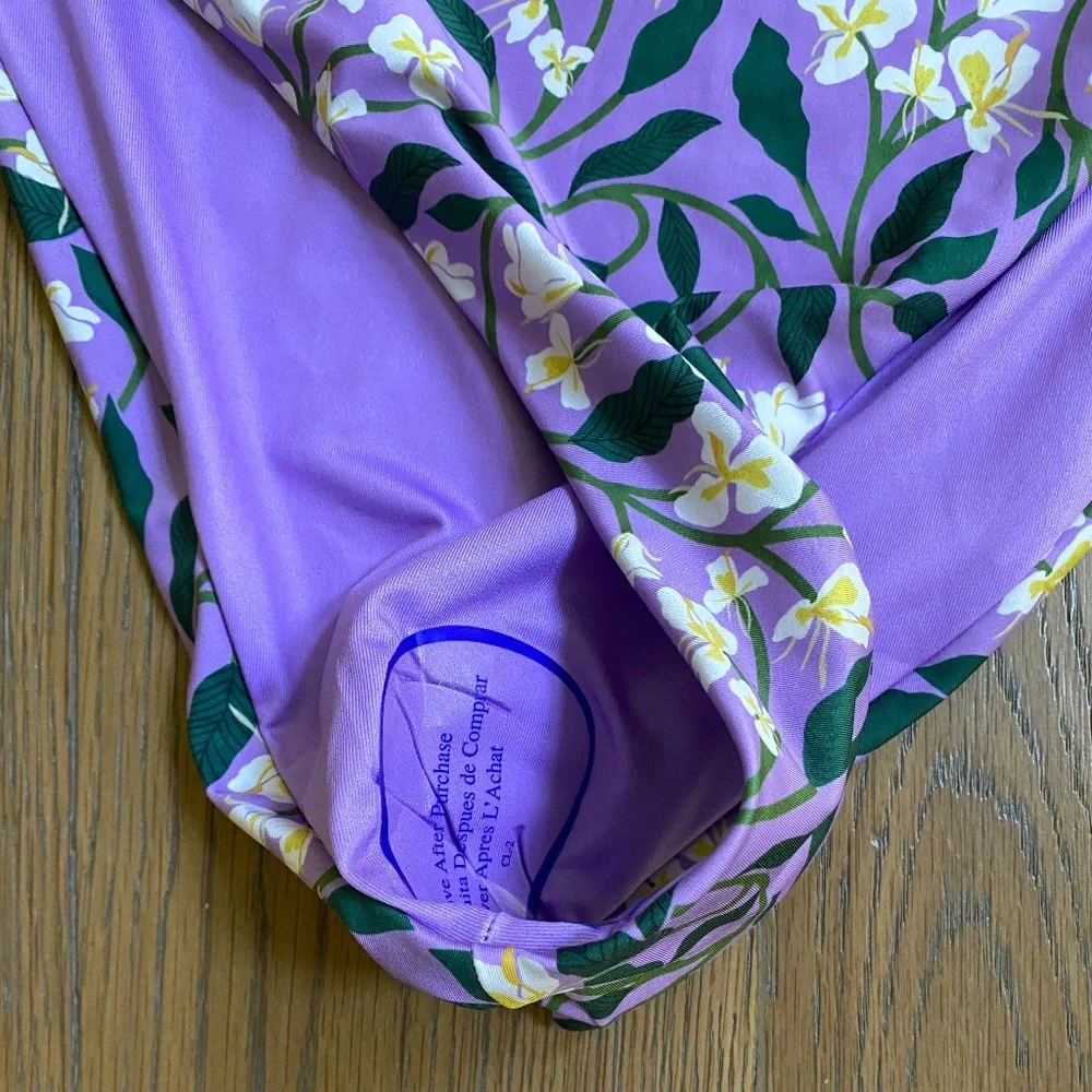 Agua by Agua Bendita Ebano Dos Gardenias Lila One Piece Swimsuit L